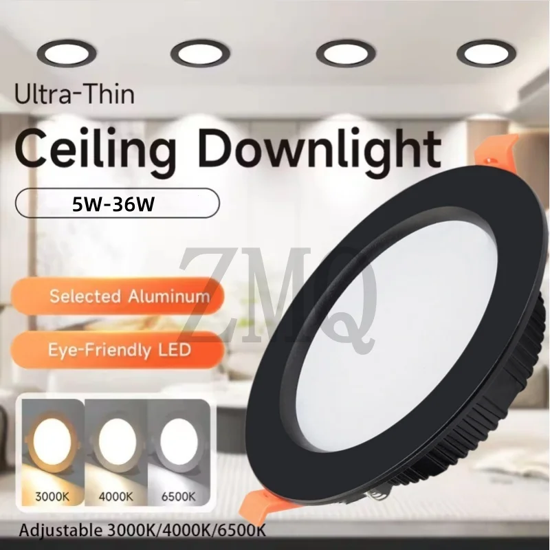 LED Downlight IP65 Waterproof 5W 7W 9W 12W 15W 18W 24W 30W  for Bathroom 220V Kitchen Toilet Eaves Ceiling Lamp White Spot Light