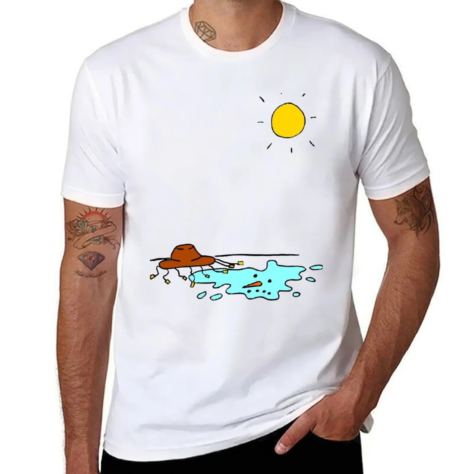 

Australian Snowman (Melted) T-Shirt man t shirt summer t shirt man plain T-Shirt