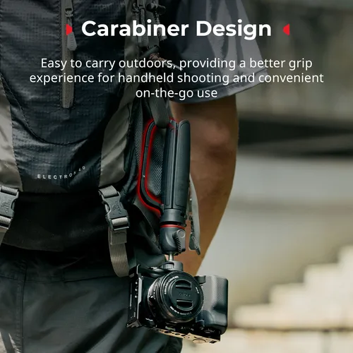 Imagen 2 del producto Trípode Vlog SmallRig VT-15 en forma de mosquetón con gancho Mantis 360 °   Palo de Selfie extensible con cabeza de bola para teléfono con cámara de acción DSLR