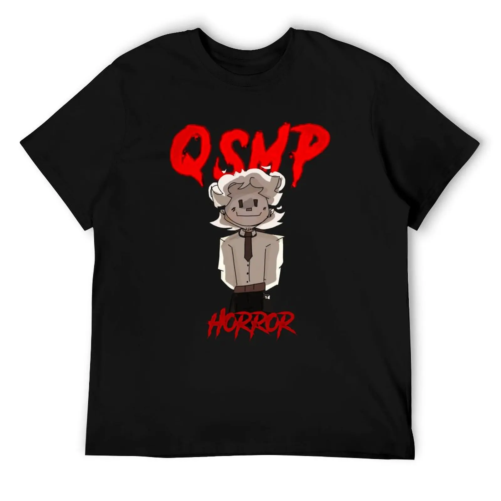 QSMP Cucurucho Horror camiseta hombre Camiseta de algodón de alta calidad camisetas para hombre paquete de camisetas de algodón para hombre camiseta casual