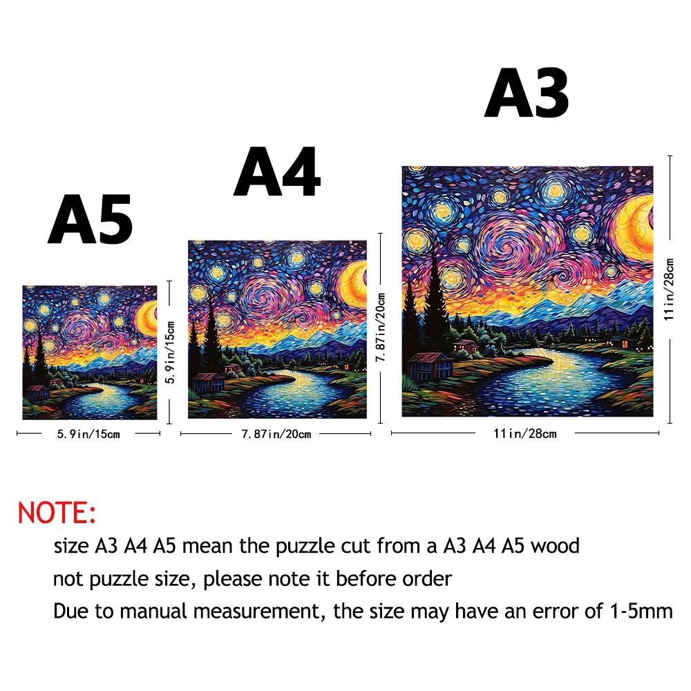 Puzzle in legno Starry Space regalo per adulti Puzzle 3D Puzzle decorazione artistica decorazione della parete regalo intelligenza per bambini