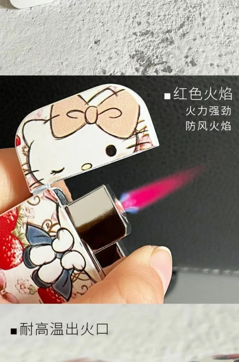 New cute cartoon helloKitty inflatable lighter wholesale windproof Kuromi Melody female boyfriend gift anime