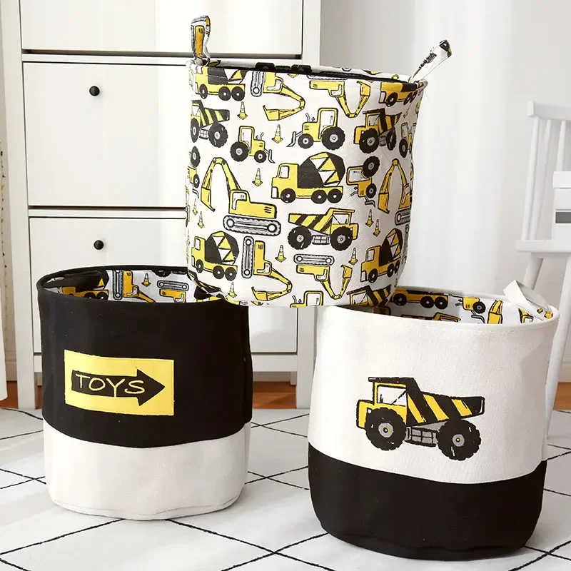 35*45CM INS-style Foldable Thickened Toy Storage Bucket Basket Fabric Storage Basket Dirty Clothes Storage Box