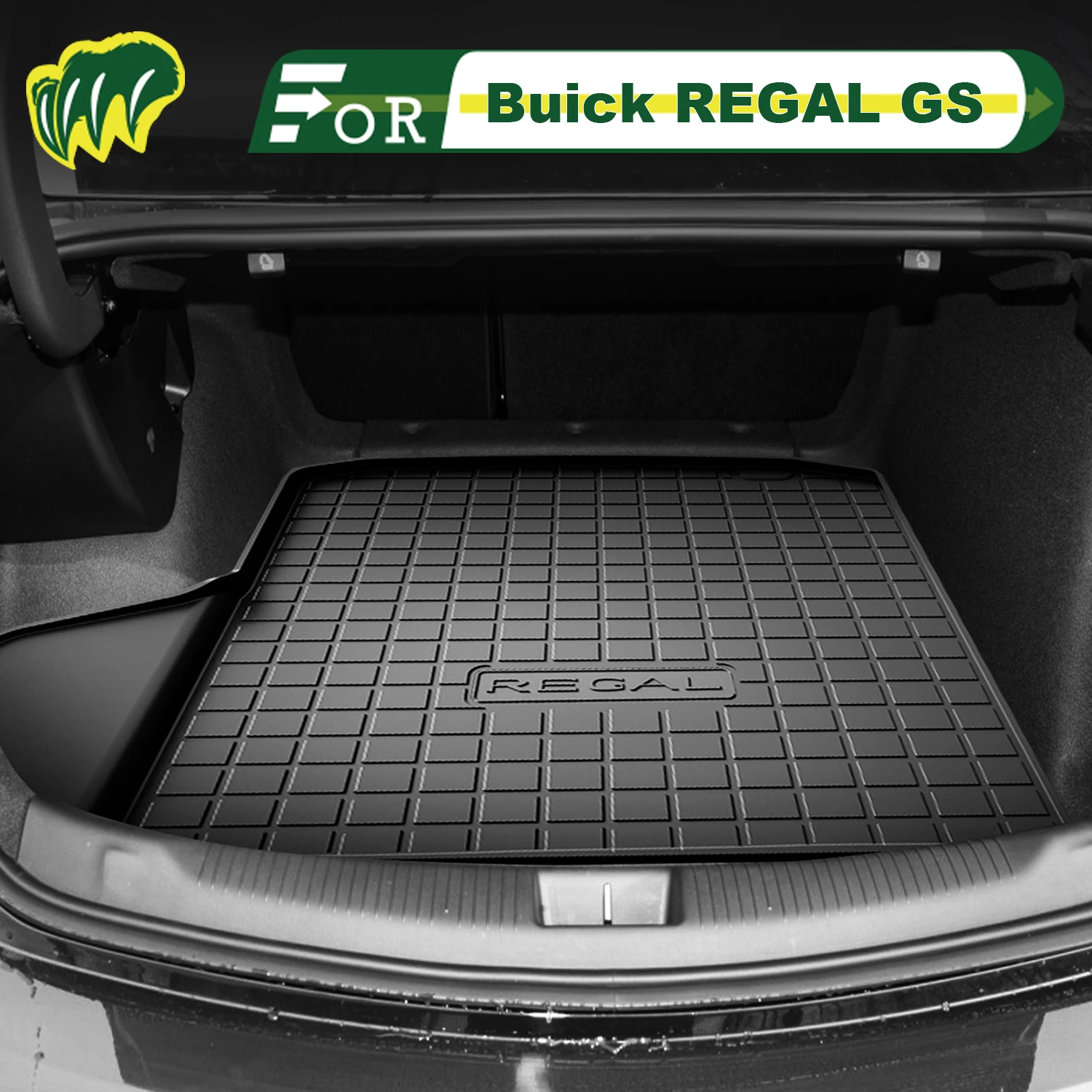 

For Buick REGAL GS 2009-2025 TPE Custom Fit Car Trunk Mat All Season Cargo Mat 3D Shaped Trunk Liner Rear Trunk Protection Mat