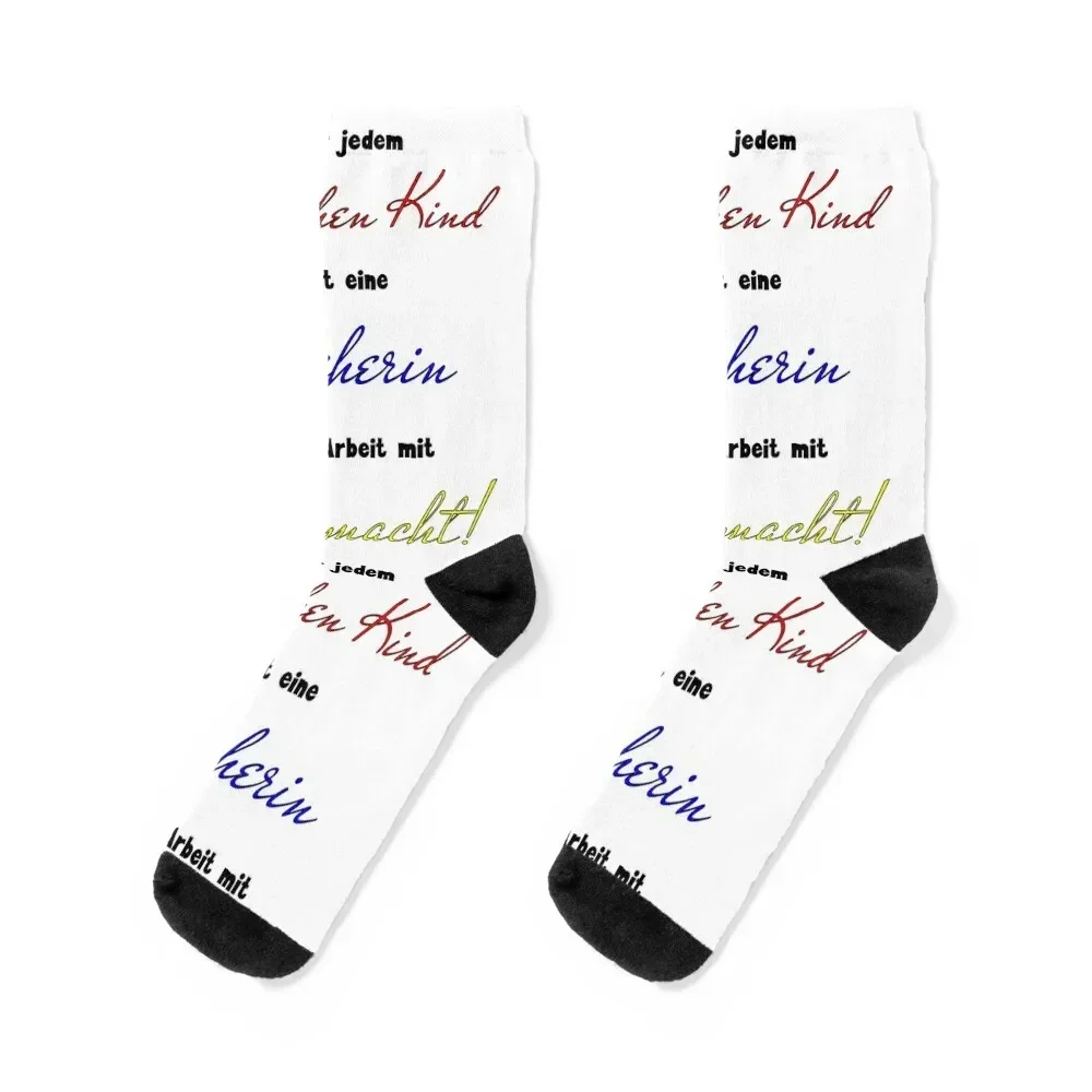 Behind every happy child - educator with love Socks Run loose golf Women's Socks Men's