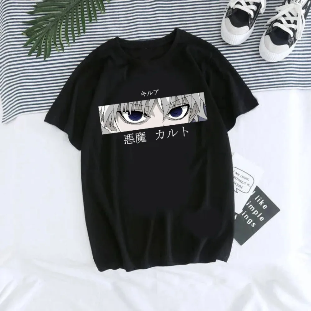 Anime Hunter X Hunter T-shirt Japan Manga Hisoka Killua Zoldyck Kawaii Funny T Shirts Kurapika Devil Eye Short Sleeve Tee Tops