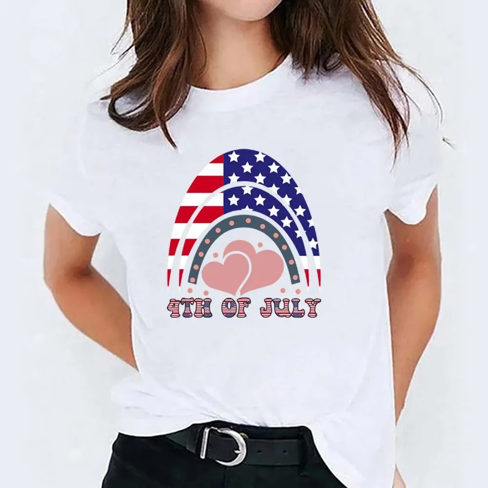 July Rainbow Girl Tshirt Baggy Print T-shirt Design Customized T Shirt Women Summer Diy Your Own Graphics Logo Photo 100% Cotton