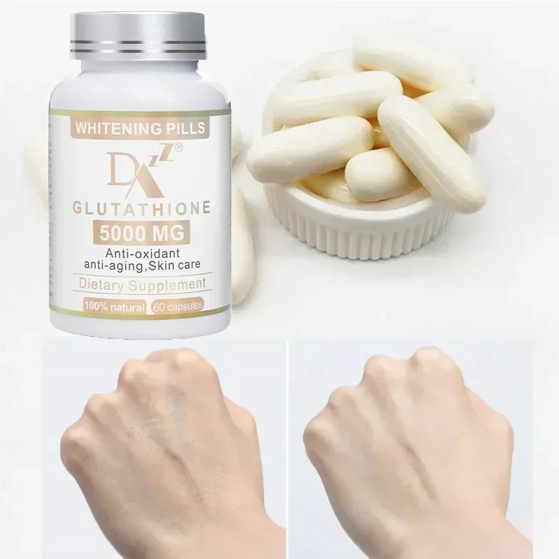 

1 bottle of 60 skincare glutathione capsules collagen protein supplement vitamins growth promoting health food