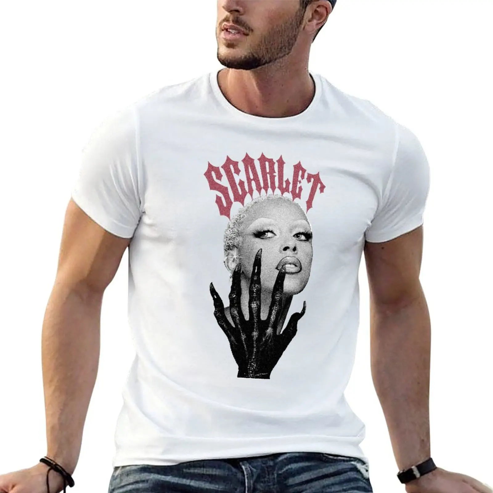 

designer Doja t T-Shirt print no border t shirt man Scarlet graphic shirts Cat