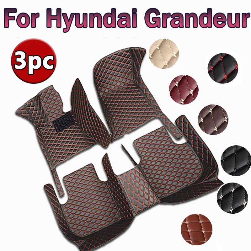 Custom Automotive Car Floor Mats For Hyundai Grandeur 2011 2012 2013 2014 Auto Luxury Leather Men Women Car Mats Full Coverage