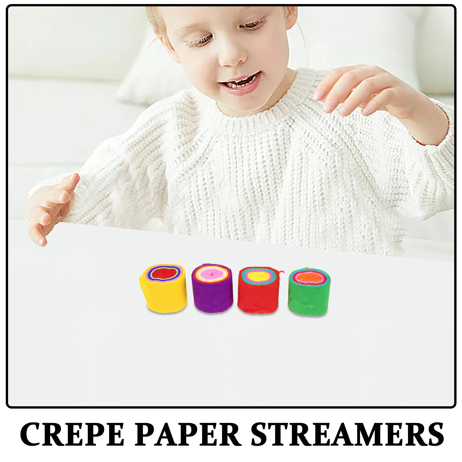 8 rouleaux de papier crêpe coloré, rouleaux de papier crêpe brillant pour enfants, artisanat, bricolage, décoration de fête, Festival, banderoles de fête