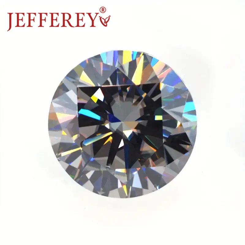 

Moissanite Diamond Stone Gray Round Brilliant Cut D Color VVS 1CT Round Loose Gemstone with GRA Certificate forJewelry Making