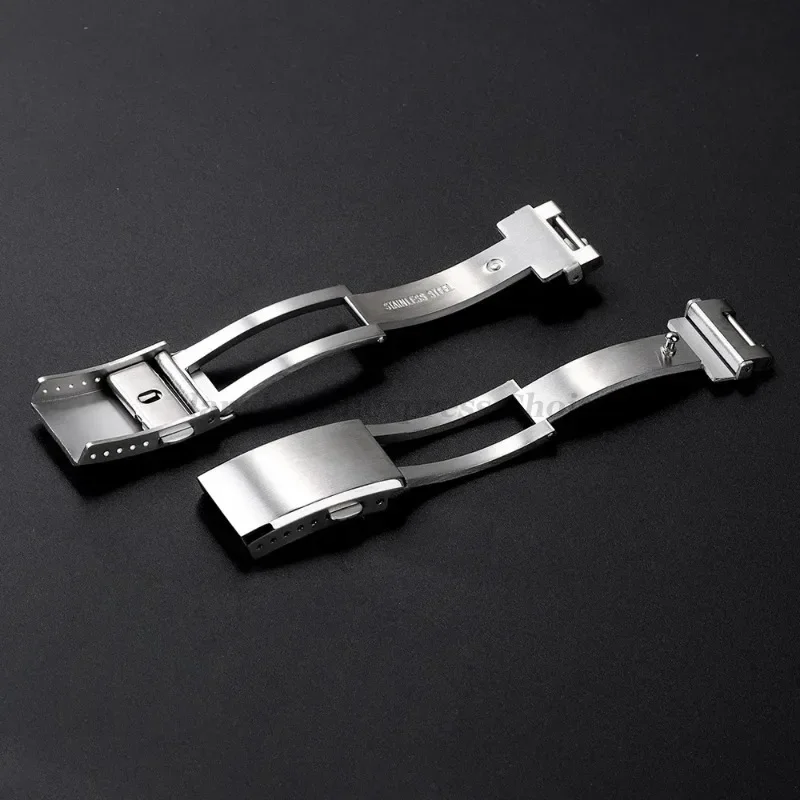 Hebilla plegable de acero inoxidable sólido de alta calidad para Rolex Submariner Water Ghost, accesorio de botón de cierre de reloj desplegable de 9 × 16mm