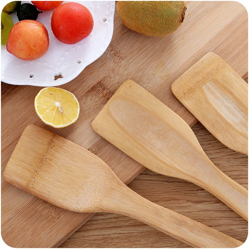 Durable Wok Shovel Kitchen Gadgets Bamboo Spatula Handcrafted Highly Recommended Wooden Spoon Holder Easy To Clean Eco-friendly