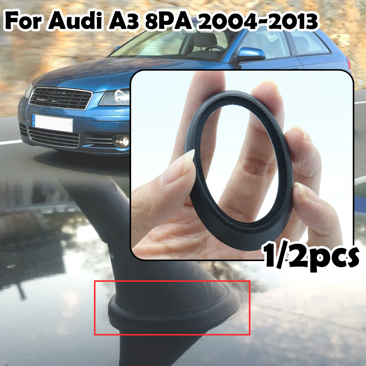 

Car Roof Mast Whip Aerial Antenna Base Gasket Rubber Seal Pad Sealing Accessories For Audi A3 8P 2004 2005 2006 2007 2008- 2013