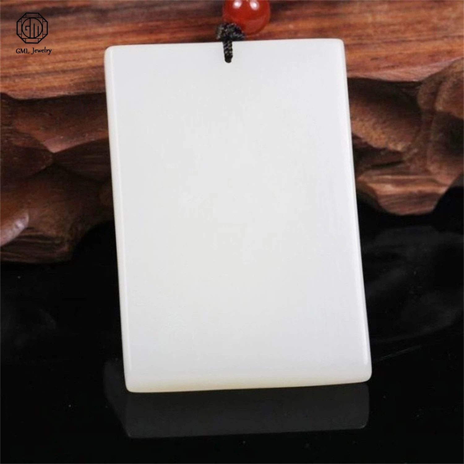 

Натуральный нефрит Хэтянь, белый лотос, розовый узор, плакетка «Мир», унисекс, кулон-подвеска, амулет, тонкая резьба, высокое качество