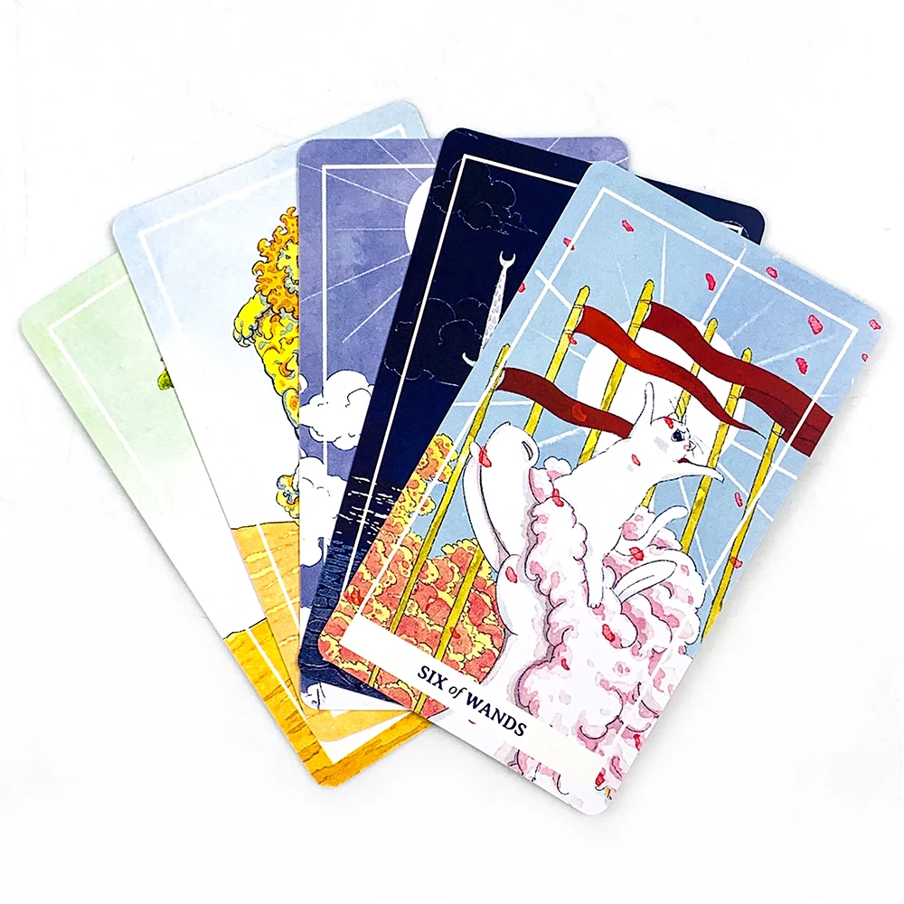 New White Cat Tarot Deck A 78 Cat-Themed Edition Borad Game For Cat Lovers,Great For Divination, Meditation & Party Games view 5