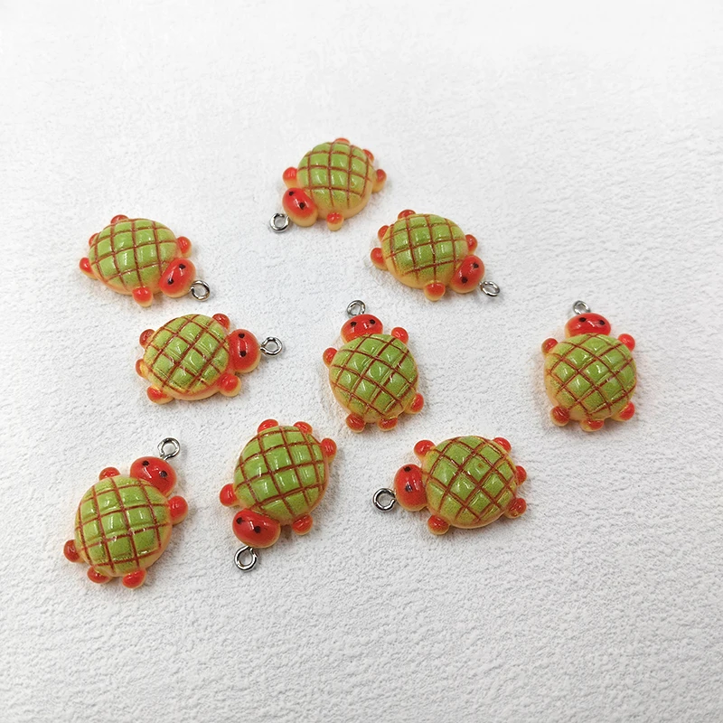 Encantos tipo tartaruga para fazer jóias, 10pcs, pingentes tipo tartaruga, resina, artesanal, pingente flutuante, diy, diy, diy, diy, diy, diy, diy, c1628