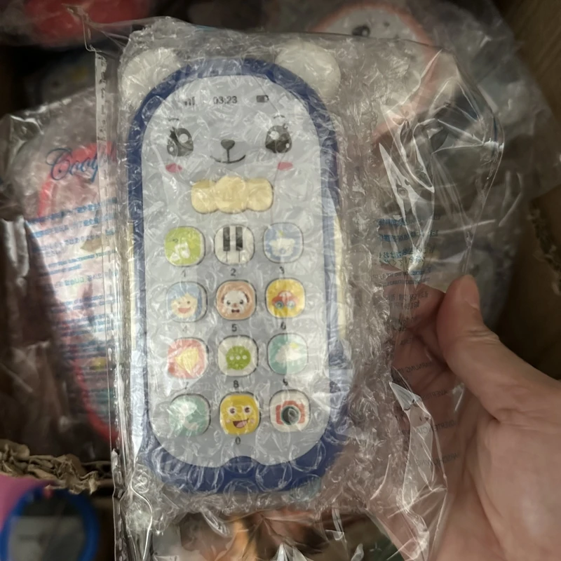 Brinquedo de plástico para bebês de 3 anos ou mais, telefone musical eletrônico, brinquedo de aprendizagem móvel com música e luzes