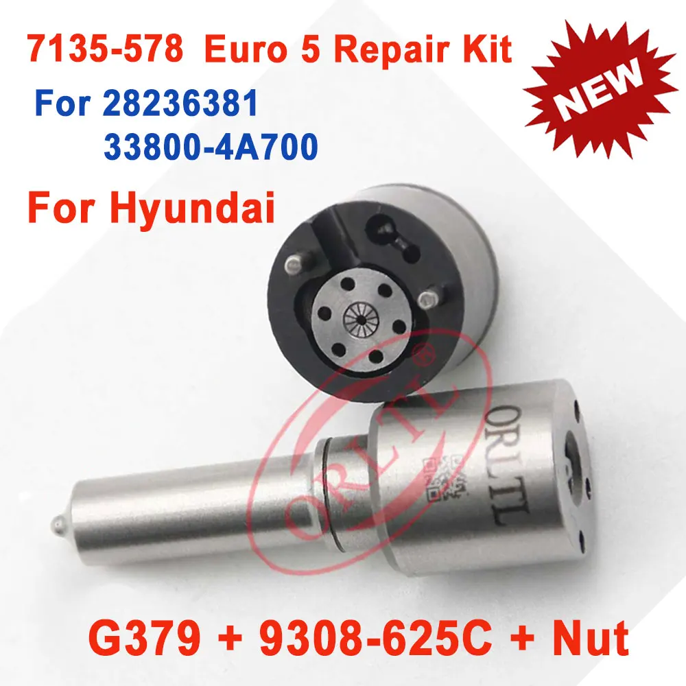 338004A700 7135-576 Injector Repair Kit Nozzle G379 H379 Valve 9308-625C for Hyundai Starex 28236381 L379PBD L379PRD