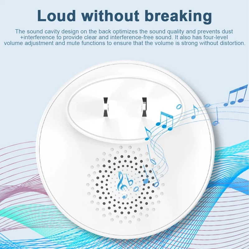 Sonnette de porte intelligente sans fil étanche, sonnette de porte de bienvenue à la maison, auto-62, 38 sonneries, télécommande à 150m, nouveau