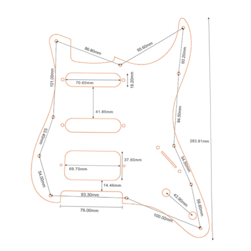 Custom Pleroo Guitar Parts For US/Mexico Fd Standard Strat 72\' 11 Screw Hole  Hss Guitar Pickguard Scratch Plate No Volume Hole