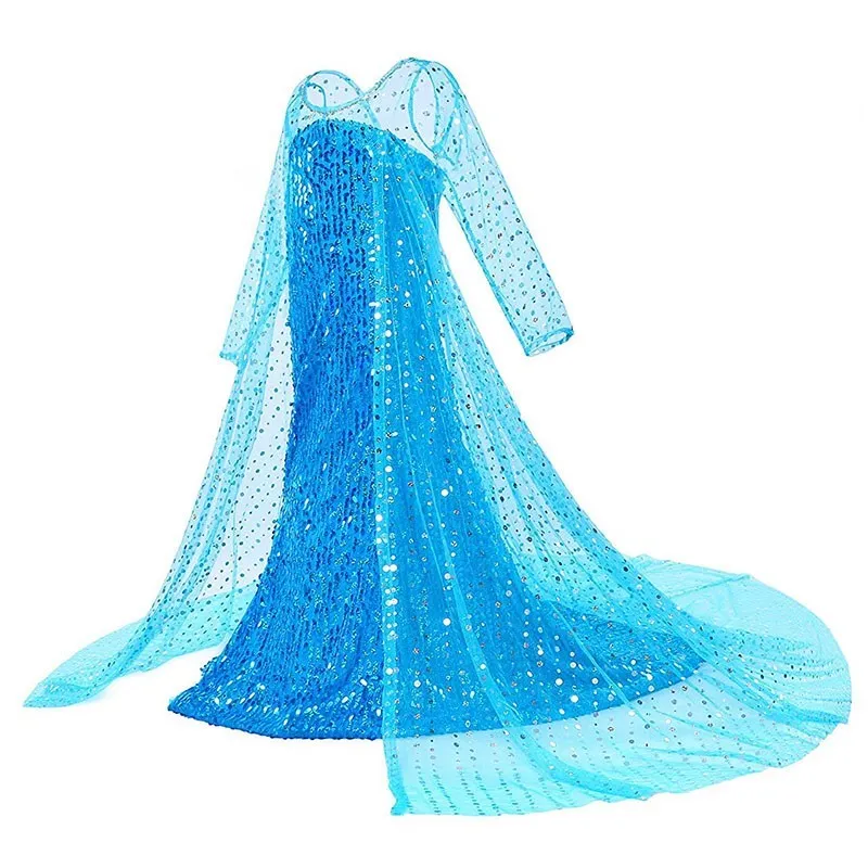 Girls Elsa Costume Children Cosplay Cinderella Dress Up Kids Princess Dress Christmas Holiday Carnival Birthday Party Clothes