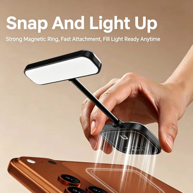 Universal Magnetic LED Fill Lights Selfie Phone Ring Light Portable Makeup Streaming Dimmable Reading Video Photography Live