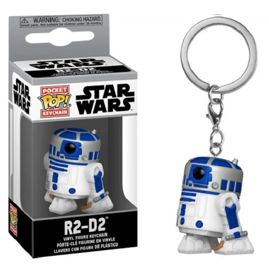 Hot Funko POP Star Wars Mandalorian Darth Vader Keychain PVC Figure Key Ring Collectible Model Toy Kids Birthday Gift view 2
