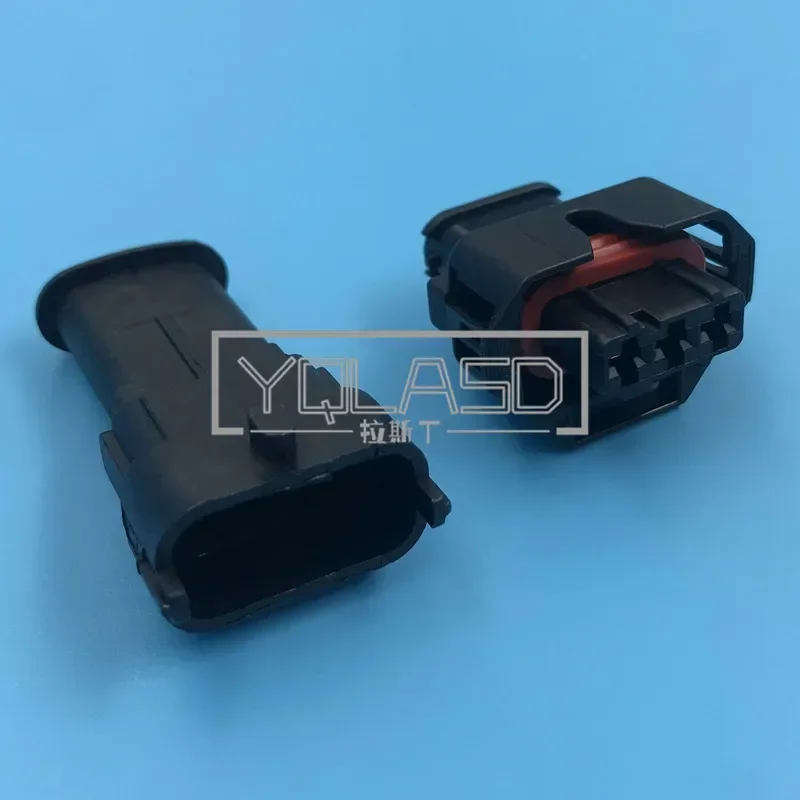 1 Set 3 Way Automotive Waterproof Rail Pressure Sensor Camshaft Position Sensor Plug 936060-1 AC Assembly Harness Connector
