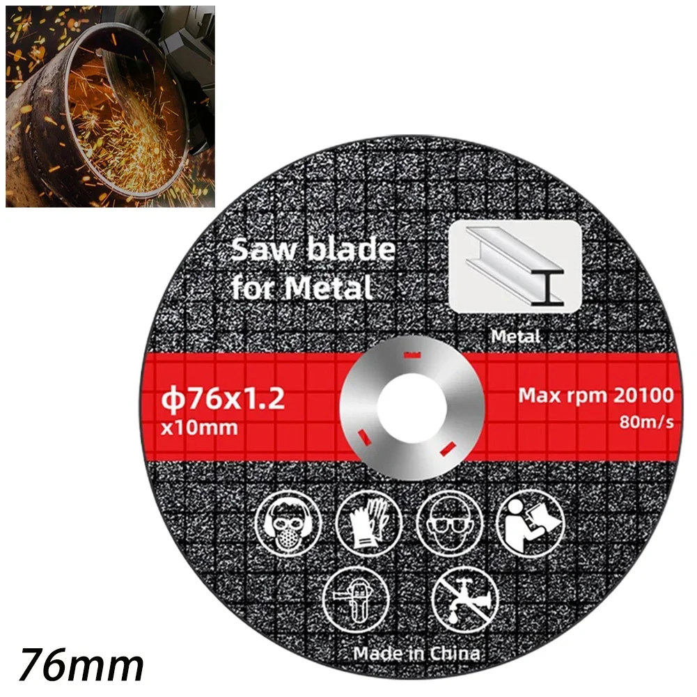 1pc 76mm 3inch Resin Cutting Disc 10mm Bore Cut Off Wheel Circular Saw Blade Angle Grinder Sanding Disc For Metal Stainless Stee