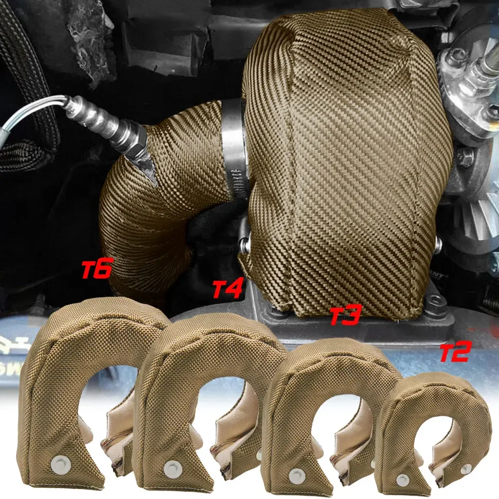 T2 T25 T28 GT28 GT30 GT35 Titanium Lava Fiber Turbo Blanket Heat Shield Barrier Turbocharger Cover Wrap