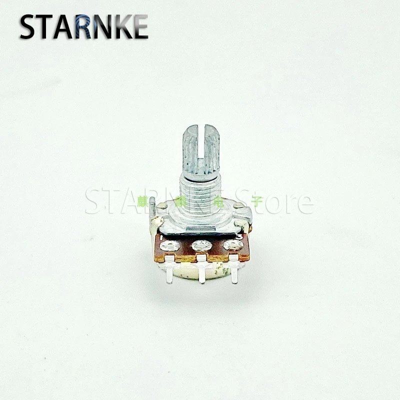 5PCS WTH148 16 Type 3-Pin Single B150K Power Amplifier Audio Volume Potentiometer High And Low Gain Flower Shaft 15mm