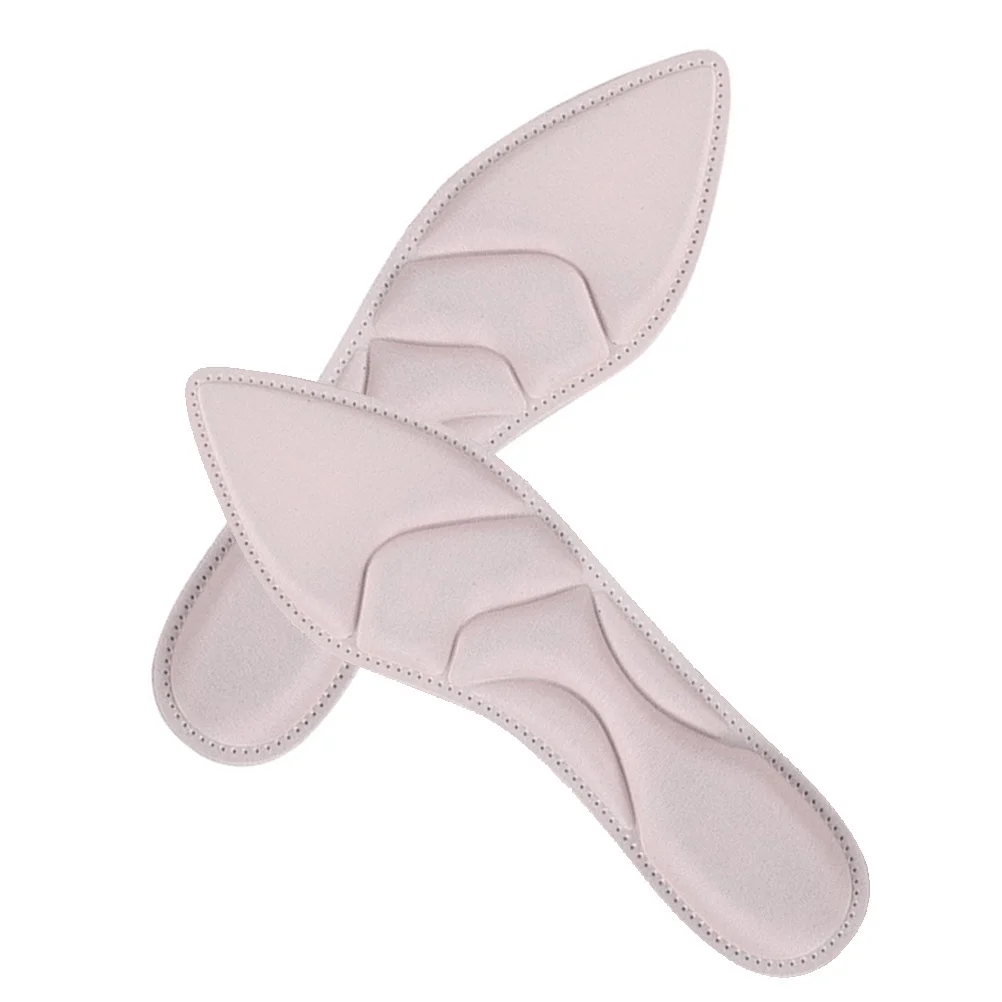 

High Heel Sponge Insoles Apricot Breathable Shock Absorbing 4d Design Cushioning Depressurizing Comfortable Massage Insert Pads