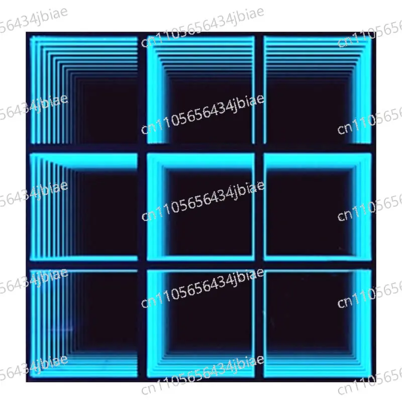 0.5x0.5m Stage LED Dance Floor Light 3d Mirror Abyss Tempered Glass Dancing Floor Tiles for DJ Club Wedding Party