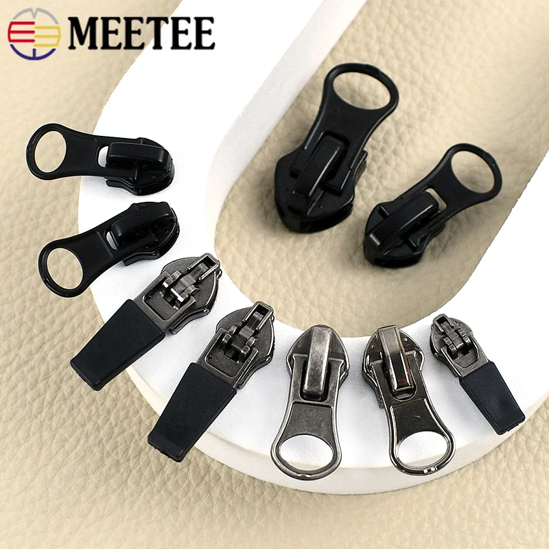 

10Pcs 3# 5# 8# 10# Reverse Zipper Slider for Waterproof Nylon Zips Head Bags Tent Coat Invisible Zip Pull DIY Sewing Accessories
