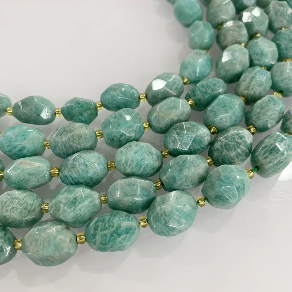 Natural Amethy Lapis Lazul Sun Stone Amazonite Faceted IRREGULAR Loose Beads for Jewelry Making DIY Bracelet Necklace 15\'\'