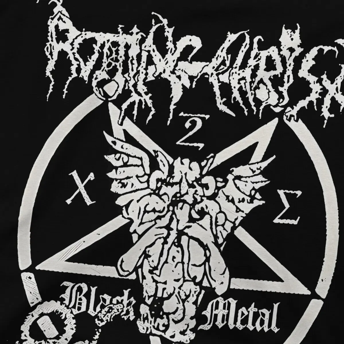 Band Logo T Shirt Men's  Cotton Vintage T-Shirts O Neck Rotting Christ Tees Short Sleeve Tops Party