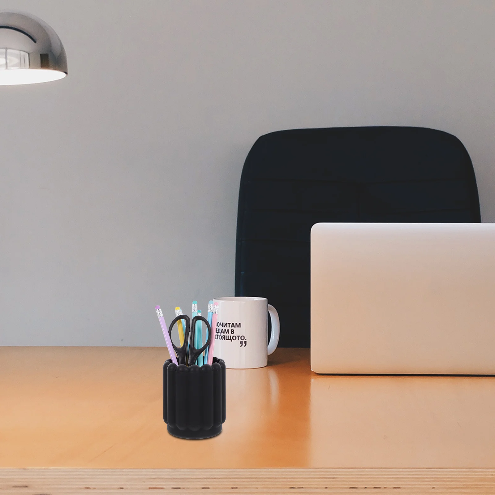 

1pc Silicone Pen Holder Large Capacity Smooth Surface Desk Organizer For Office School Stationery Storage Pencil Bucket