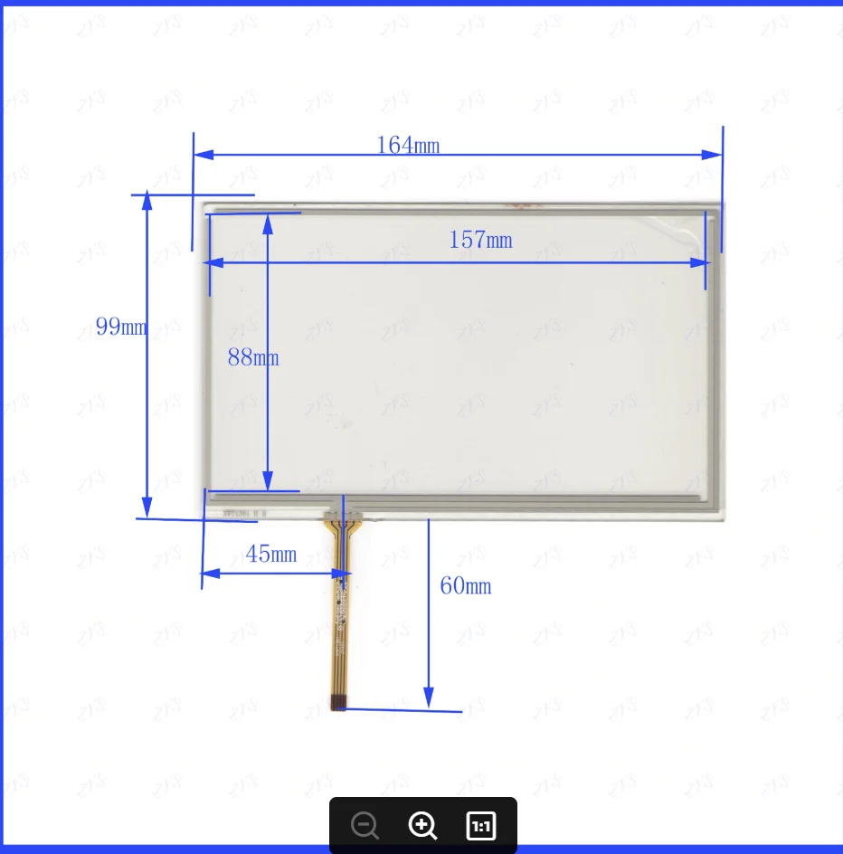 

ZhiYuSun XWT1361 GPS navigation vehicle 6 -inch resistive touch screen display on the outside flat screen 164*99mm XWT1361