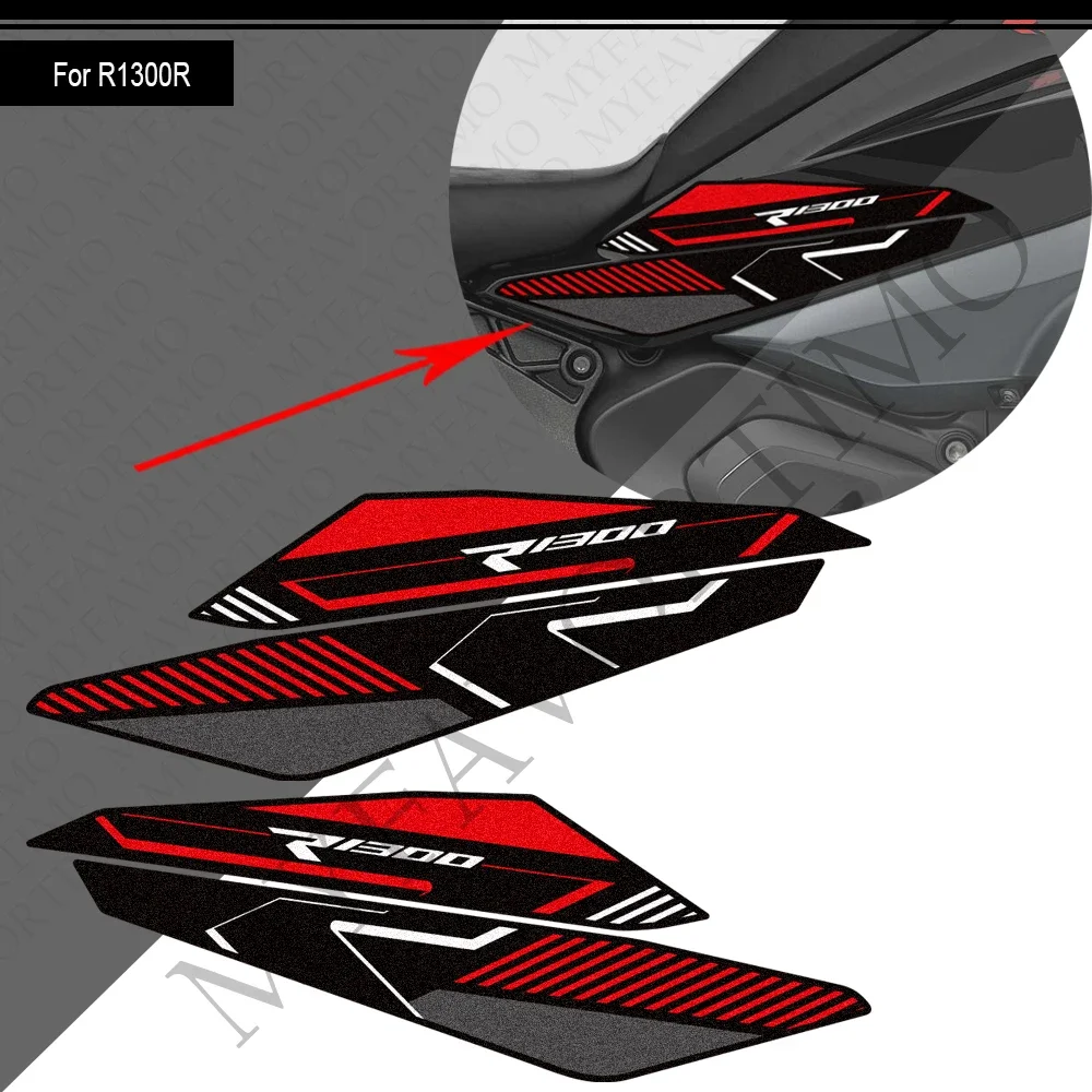 For R1300R R 1300 R R1300 R Motorcycle Tank Pad TankPad Cap Grips Gas Fuel Knee Stickers moto Decals Protector 2025 2026