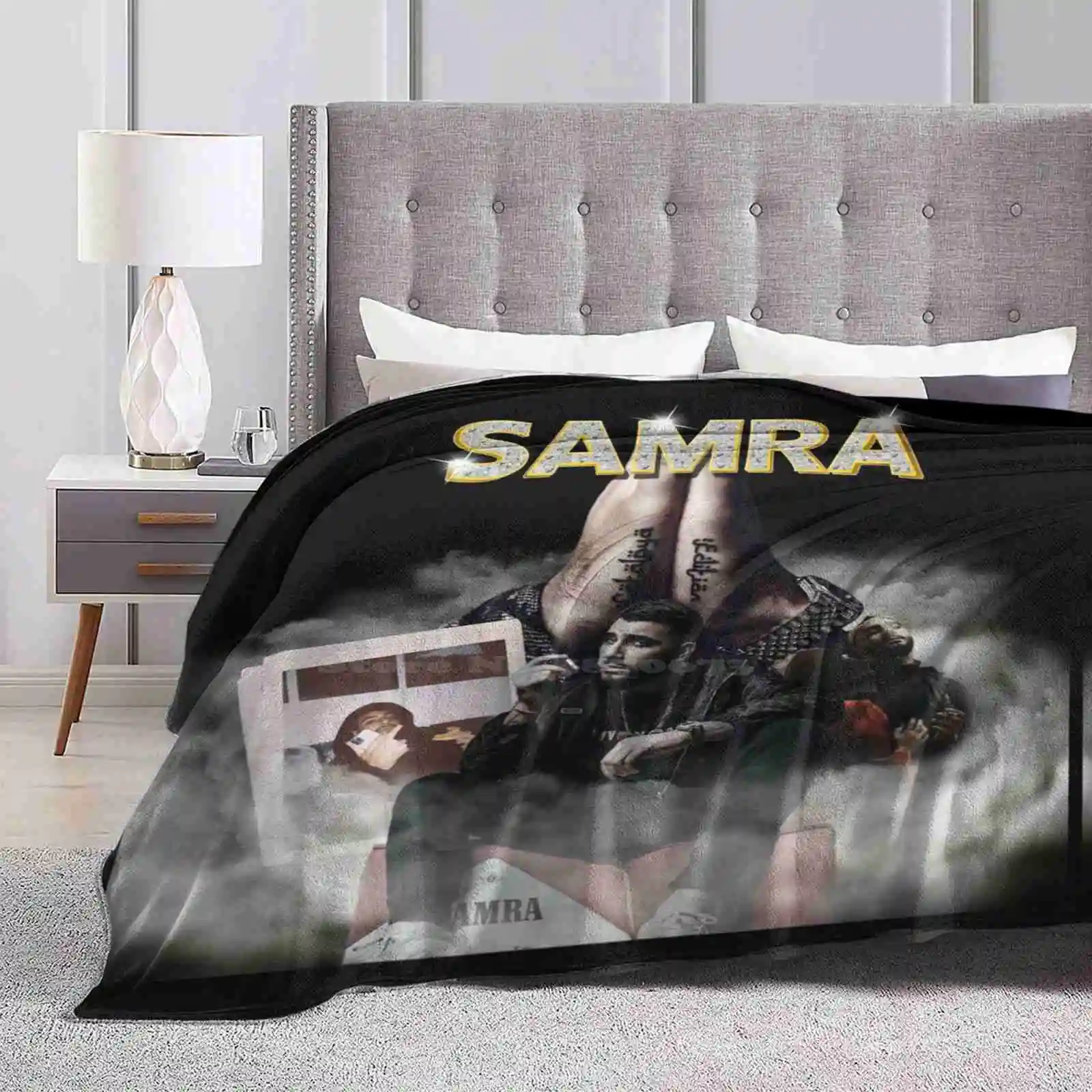 Samra Oldschool Tea Creative Design Comfortable Warm Flannel Blanket Samra Rough Diamond Old School Iced Out German Rap Hip Hop