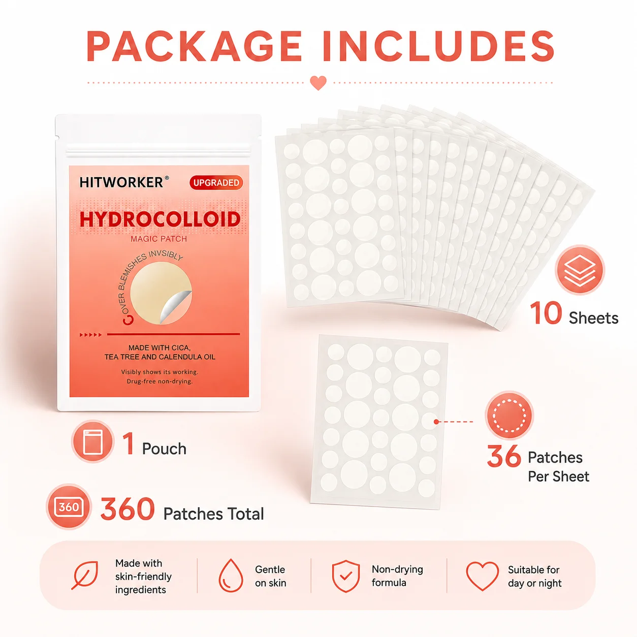 504Pcs Colorful Star-Shaped Pimple Patches, 6 Colors and Mixed Sizes, Cute Pre-Cut Blemish Cover Face Patches for Daily Use