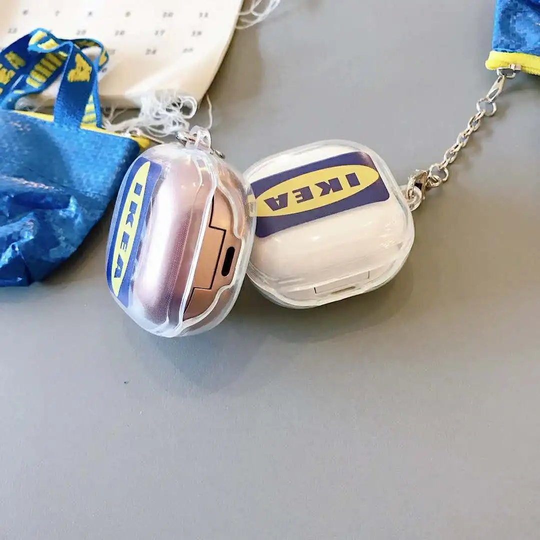 Cute Woven bag silicone soft Cover for Samsung Galaxy Live Bluetooth Earphone Case for Samsung Galaxy Hard shell buds+ Key-bag