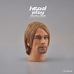 Headplay 1/6 Kurt Donald Cobain Head Sculpt Head Carving Model Fit 12'' Male Soldier Action Figure Body Dolls