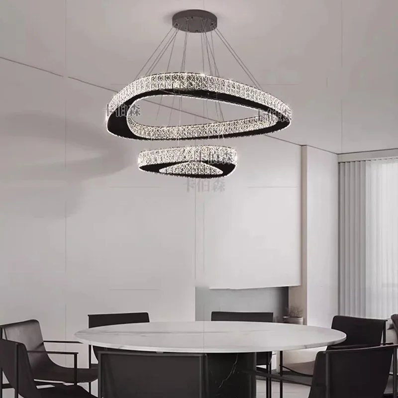 

Modern Desig Crystal Iron Luxury Chandelier Bedroom Living Room Kitchen Creative Home Decor Pendant Lamp Lighting Suspension