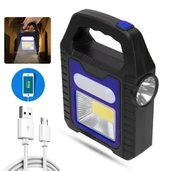 Z20 Portable Solar Lantern COB LED Work Lamp Waterproof  Emergency Spotlight USB Rechargeable Handlamp Outdoor Hiking Camping