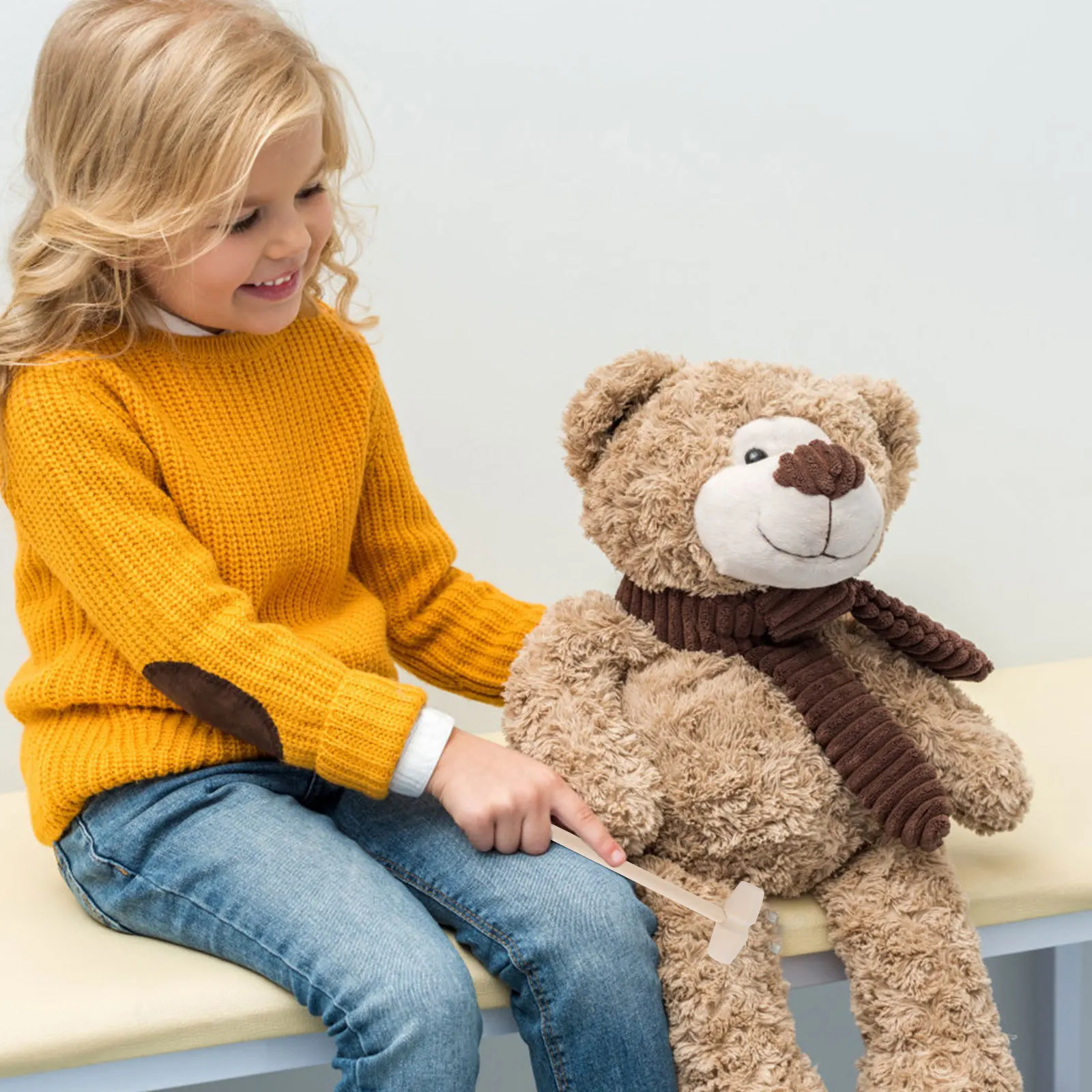 12 Peças Martelo de Madeira Infantil Mini Martelo de Bater para Crianças, Ferramenta Educacional para Treinamento de Coordenação Mão-Olho, Martelo de Madeira