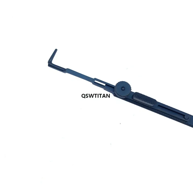 Gancho de estrabismo de titanio, instrumento ocular oftálmico de 130mm, 1 Uds.