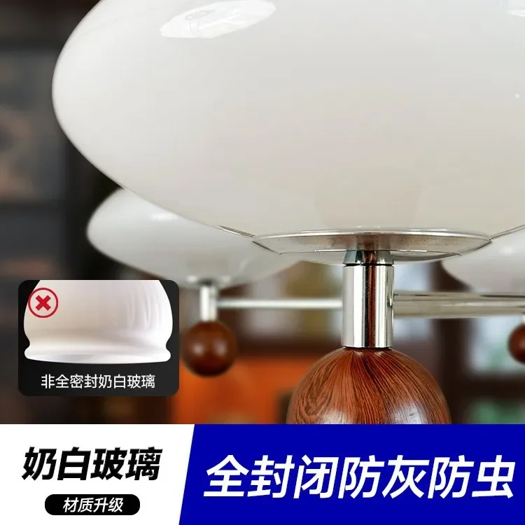 2025 ضوء أبيض جديد ثريا غرفة المعيشة الفرنسية العتيقة الضوء الرئيسي الصيني الجديد #5